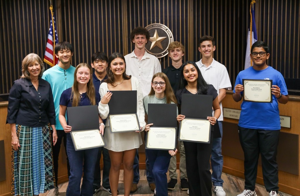 National Merit Semifinalists recognized at Board meeting
