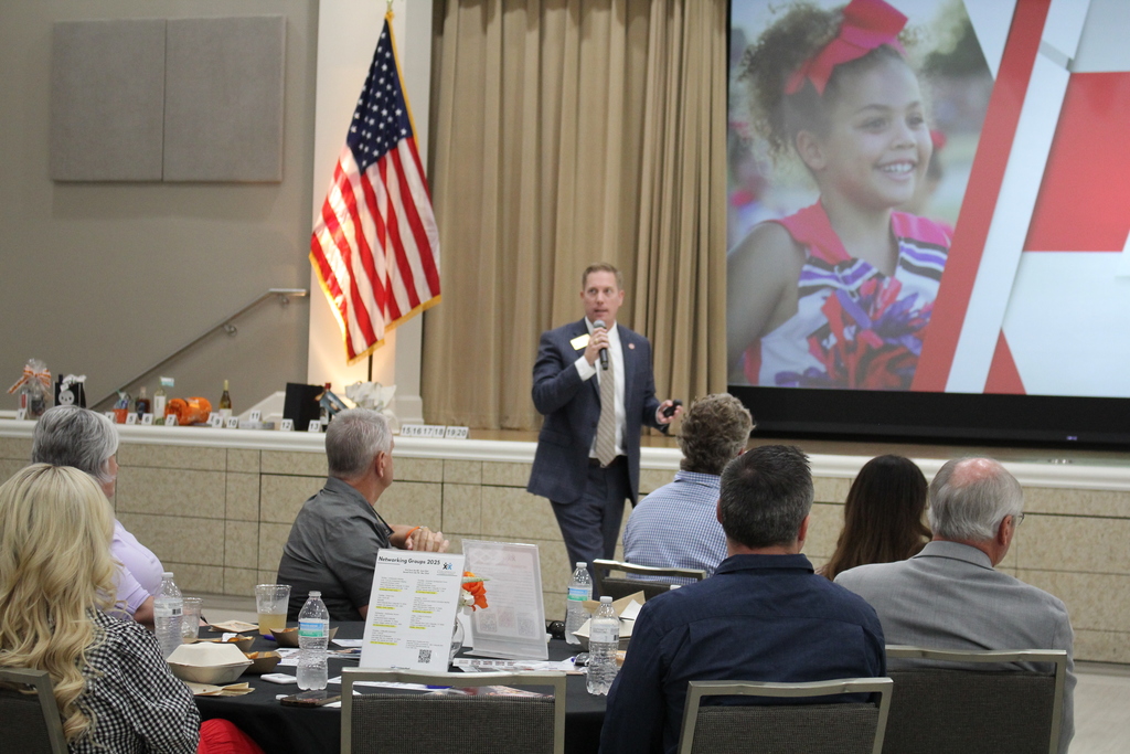Superintendent and student spoke at the Colleyville Chamber of Commerce