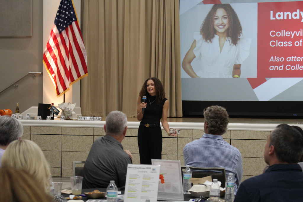 Superintendent and student spoke at the Colleyville Chamber of Commerce