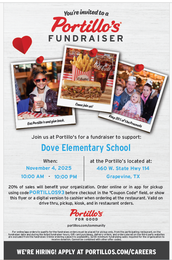 Portillo's Fundraiser November 4