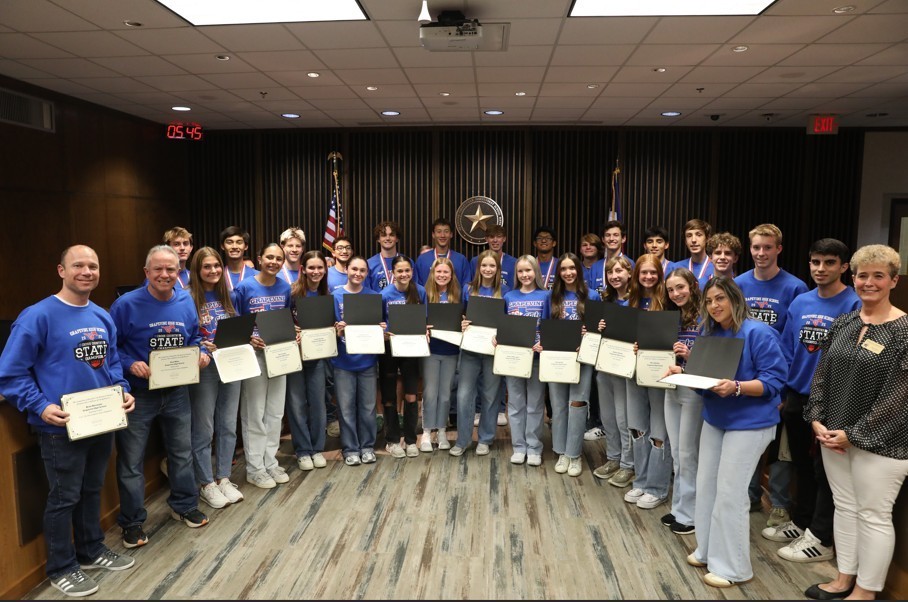 Board meeting honorees