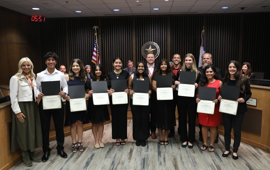 Board meeting honorees