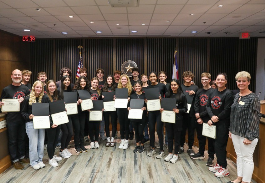 Board meeting honorees