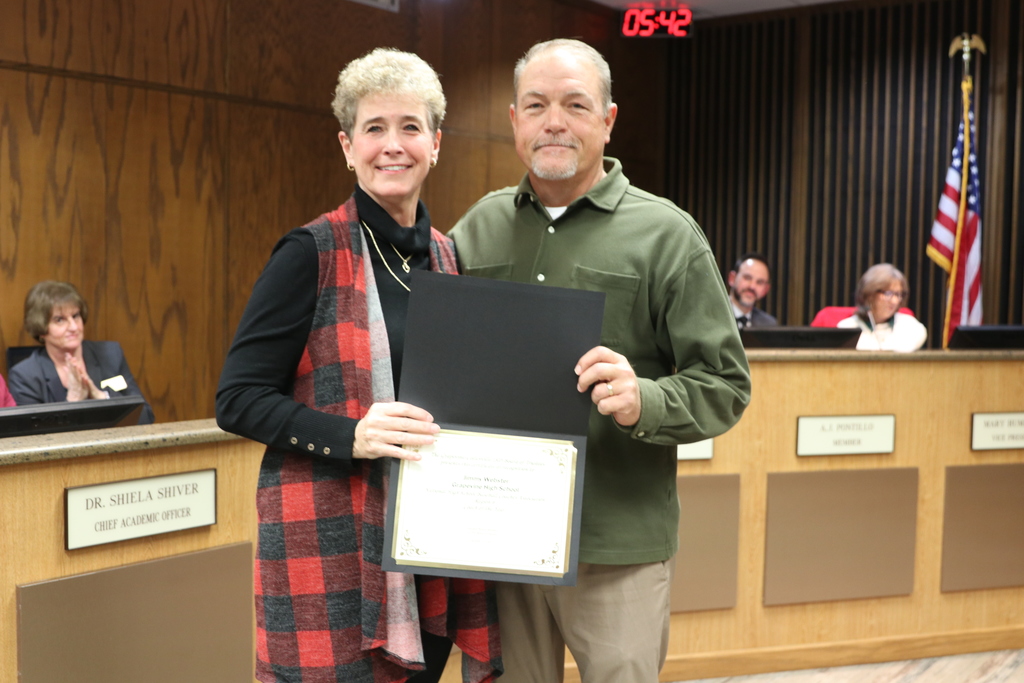 December 15 board meeting honorees