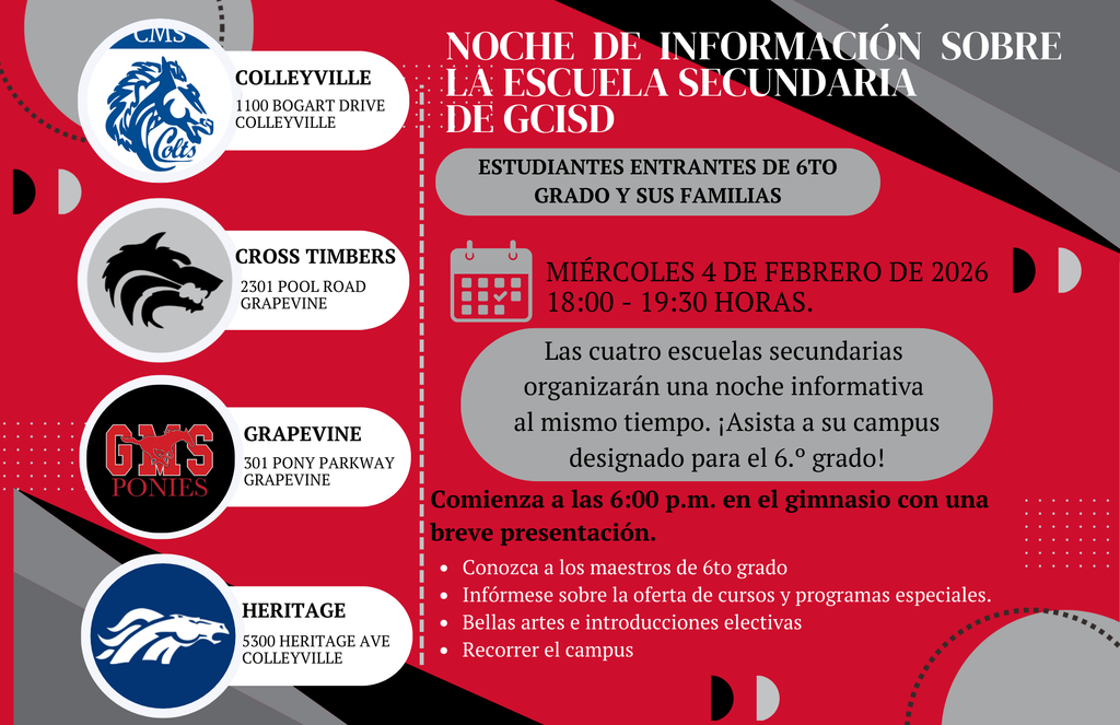 Middle School Information Night (Spanish)
