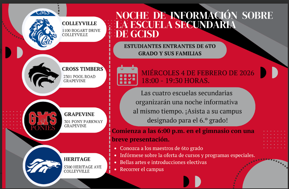 Middle School Info Night Spanish