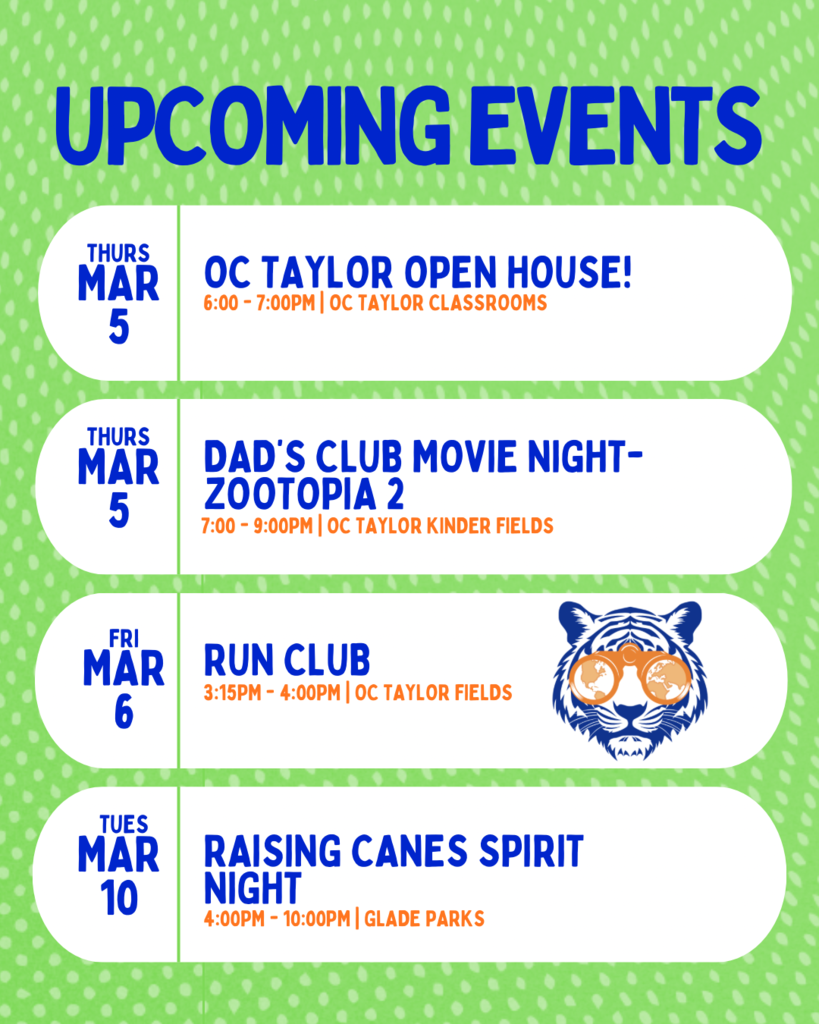 March Upcoming events