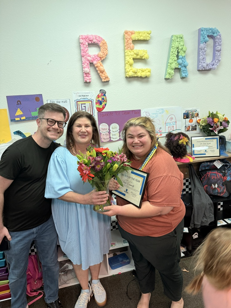 teacher with her family 