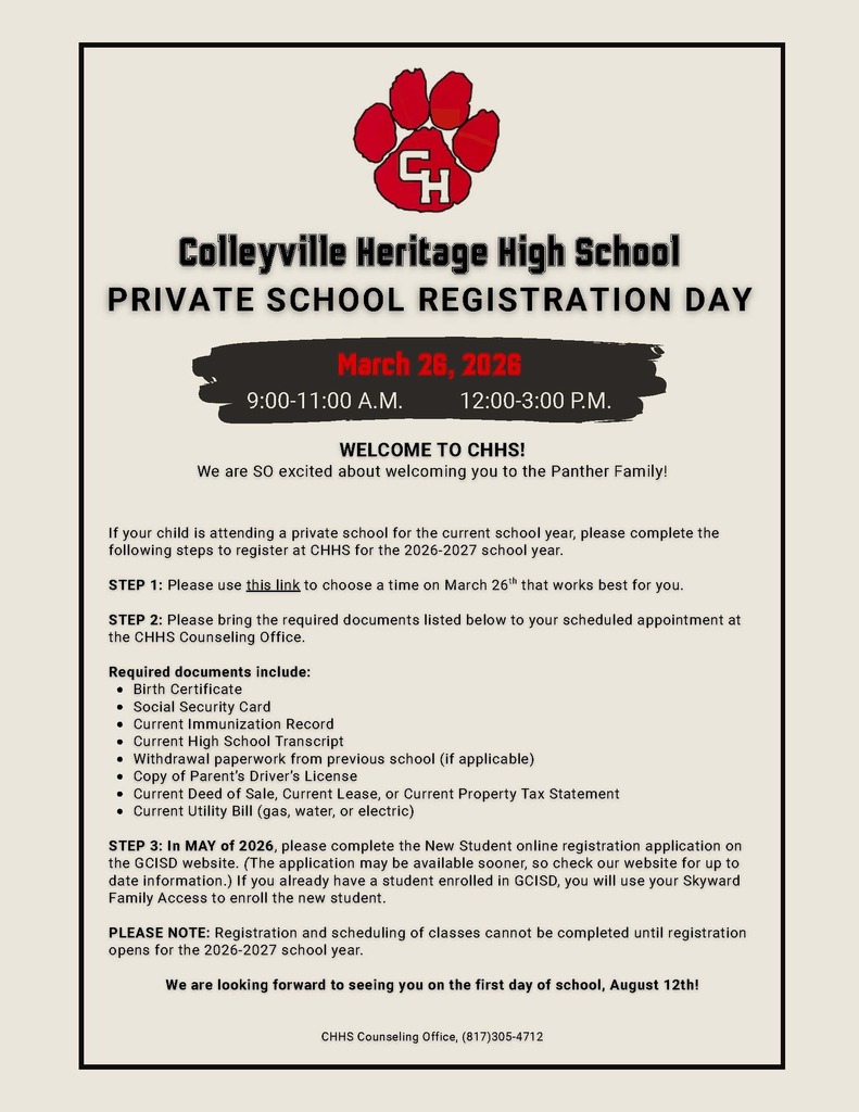 Private School Registration Day Graphic, March 26, 2026
