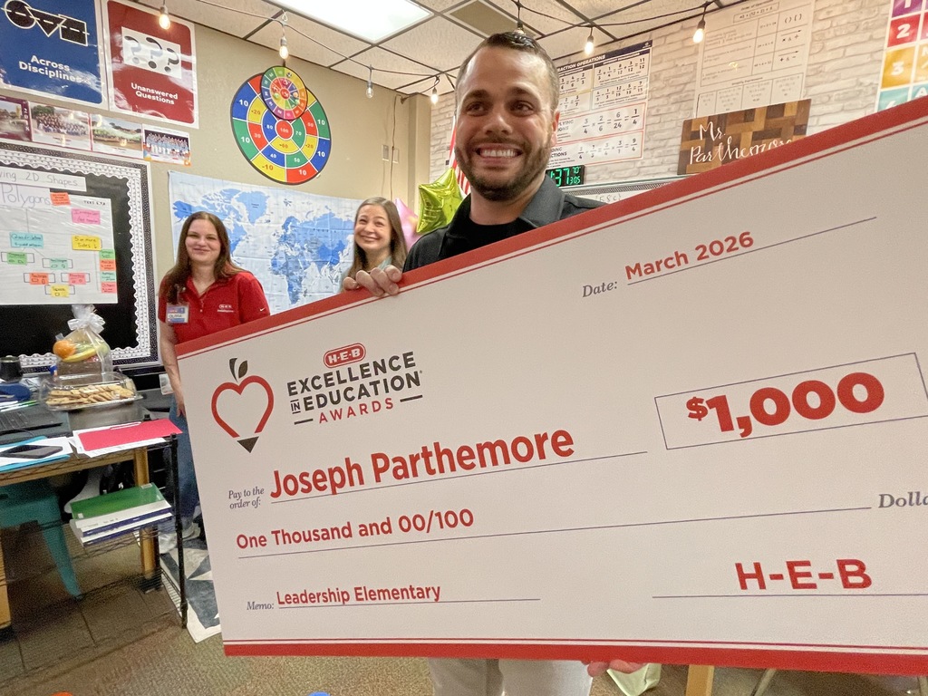 Heritage Teacher surprisesd as an H-E-B statewide finalist