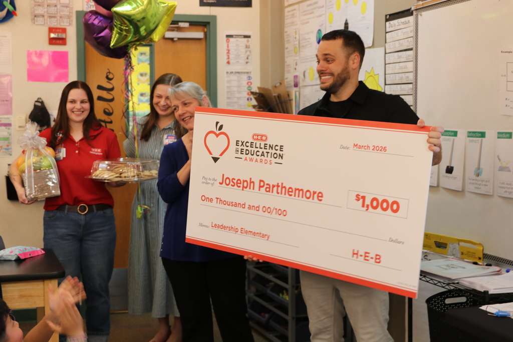 Heritage Teacher surprisesd as an H-E-B statewide finalist