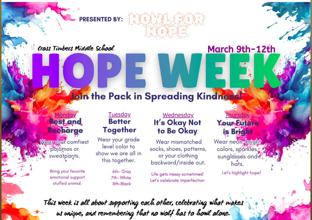 Hope Week Calendar: Details in Post