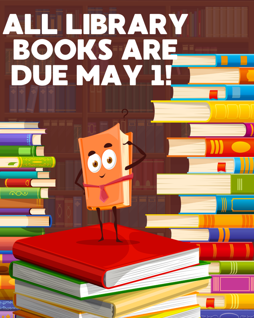 brown background with white writing, stacks of books along each side and the bottom of the page, one orange book with a face in the middle