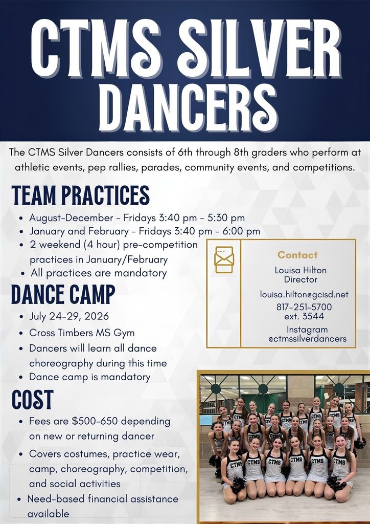 CTMS Silver Dancer: Practices, Camp, Cost