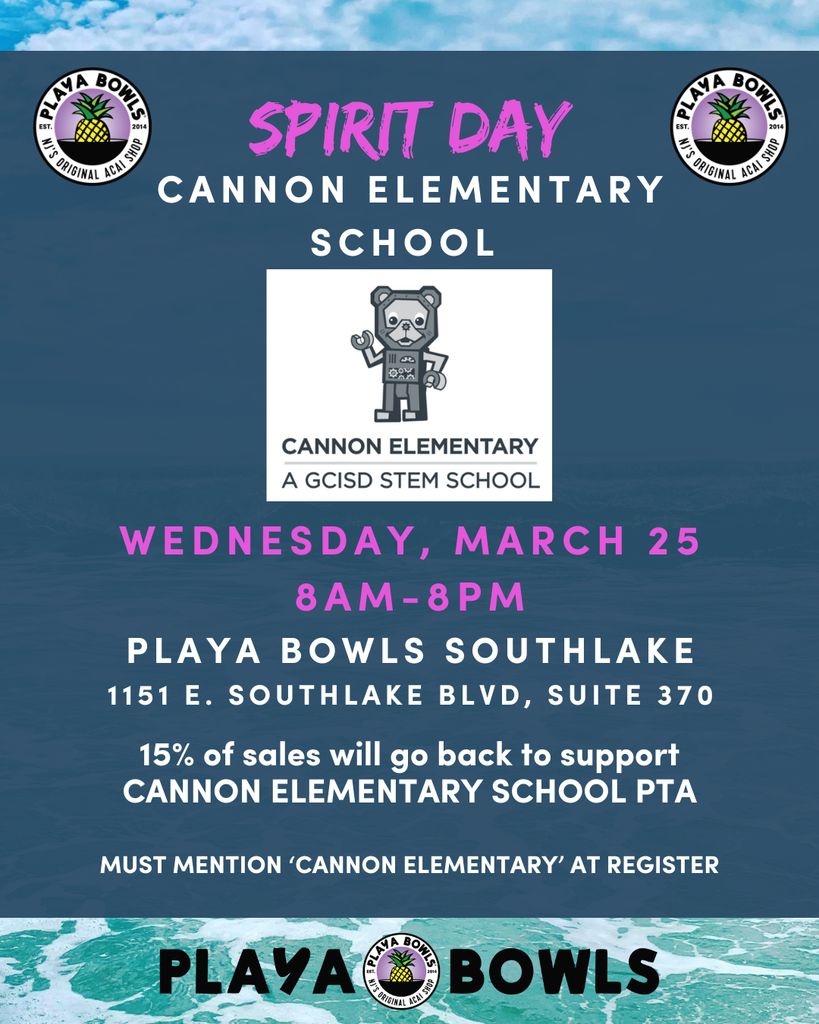 Cannon Playa Bowls Southlake Fundraiser