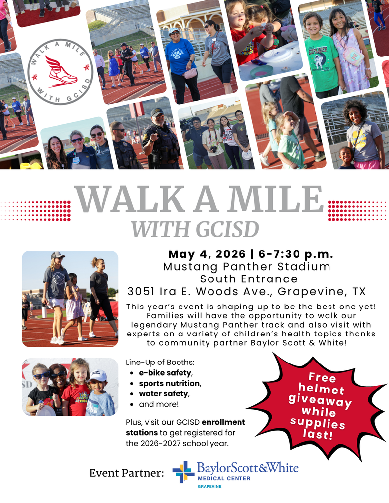 Flyer for Walk a Mile with GCISD