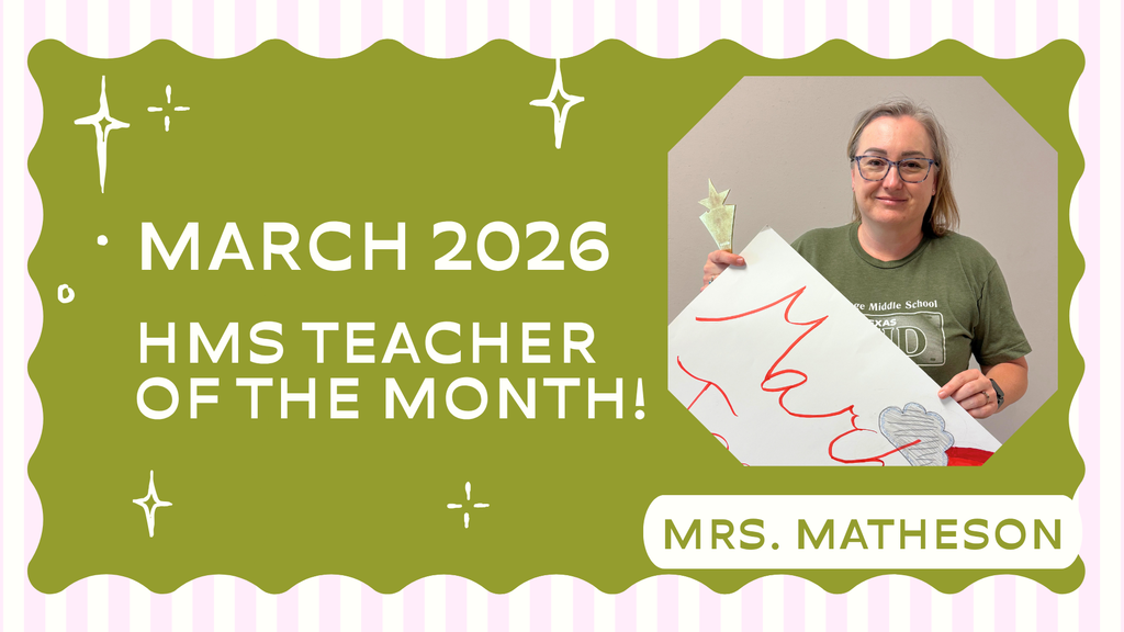 Matheson teacher of the Month of March at HMS