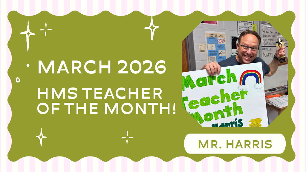 Harris teacher of the Month of March at HMS