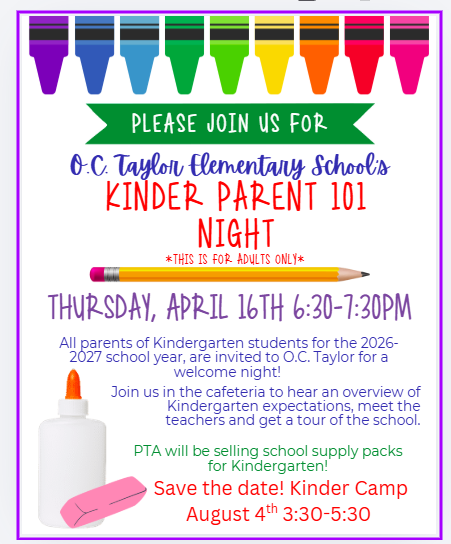 Image is only decorative for Kinder 101 Parent Night for Kindergarten students