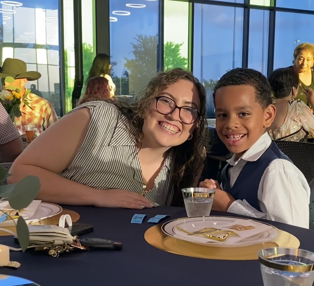 Teacher with student