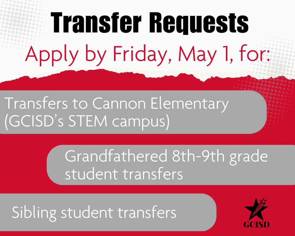 Apply by May 1 for Transfer Requests graphic