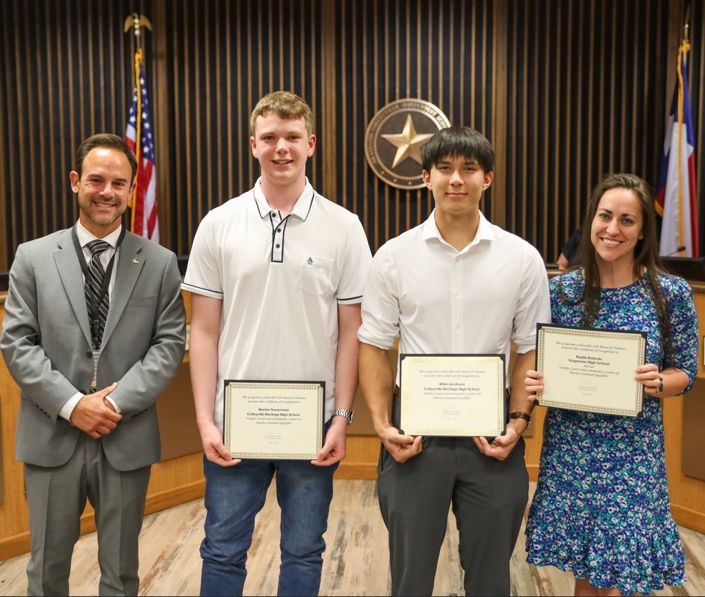 Board meeting honorees