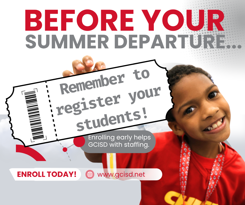 Before your summer departure, remember to register your students