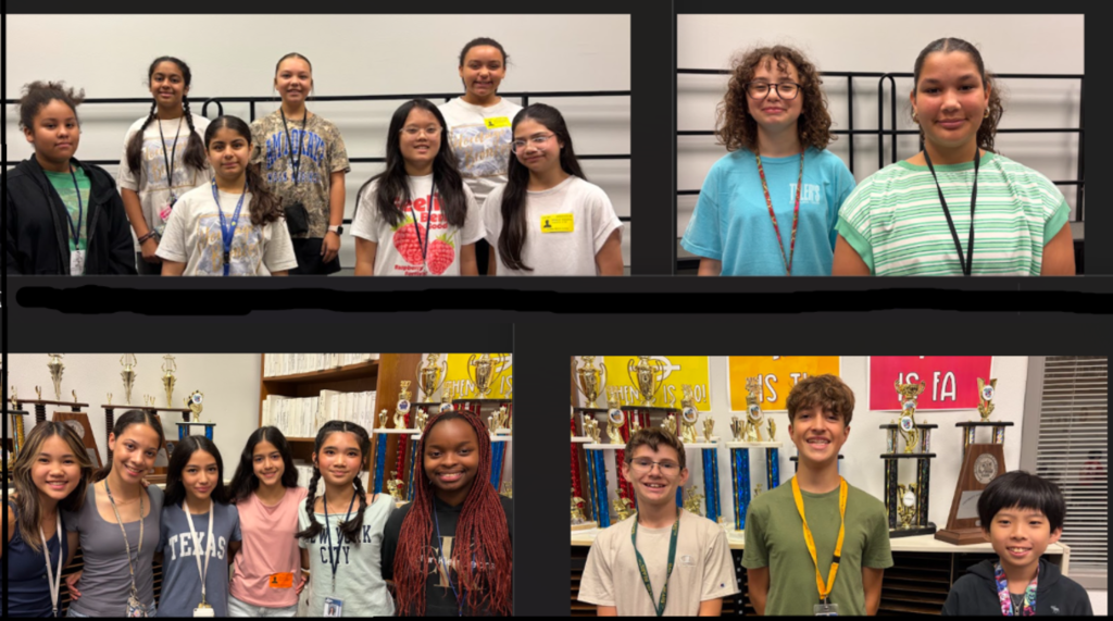 Choir students smiling for their awards