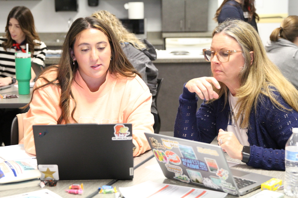 Teachers and staff at professional development