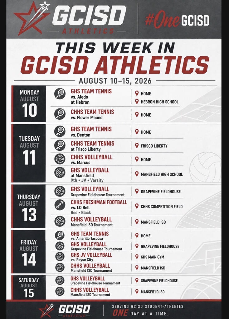 Flyer of GCISD Athletics