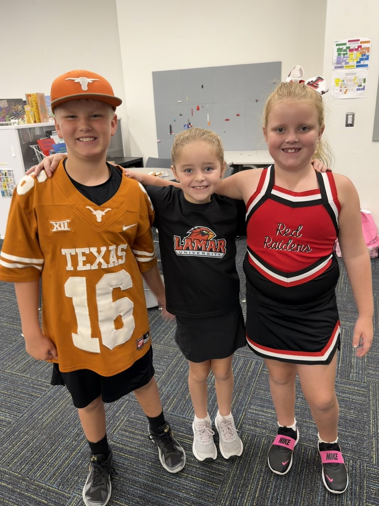 Students sporting spirit gear on  College Colors Day. 
