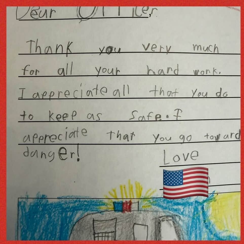 Cannon students thank first responders