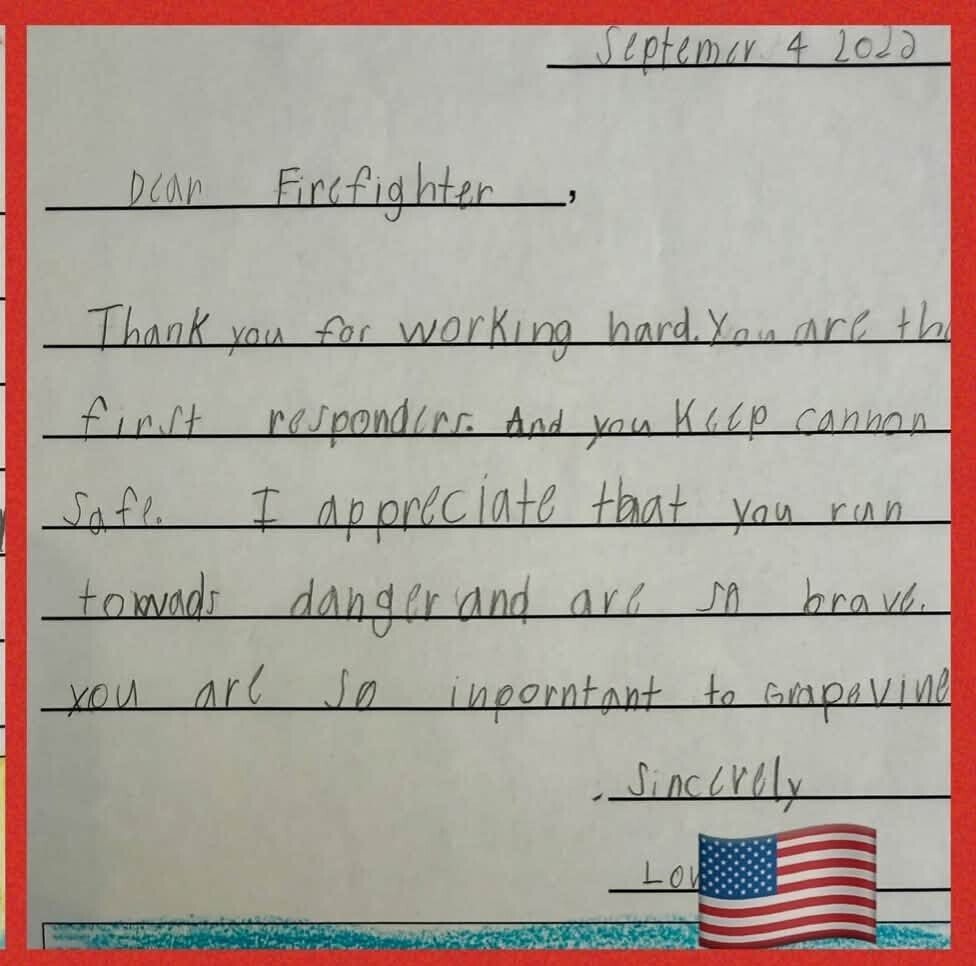 Cannon students thank first responders