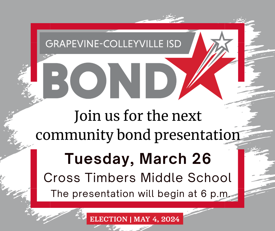 Our next community presentation will be held on March 26, at 6 p.m. at CTMS