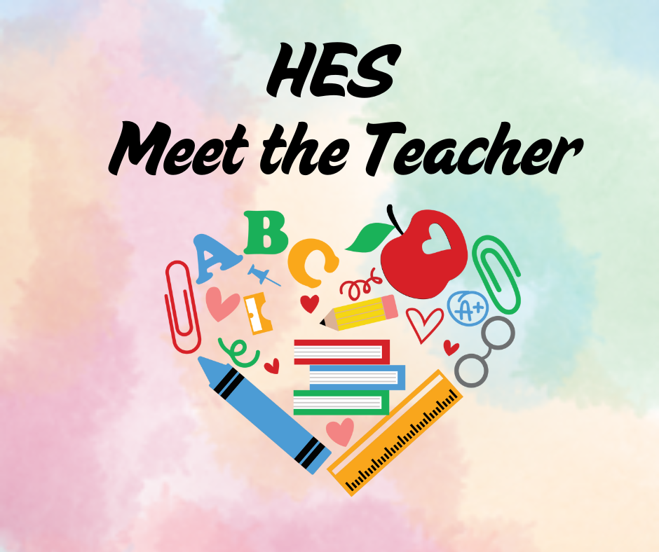 HES Meet the Teacher with school supplies