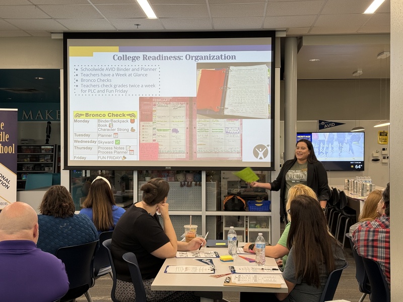 Mrs. Gordon presenting