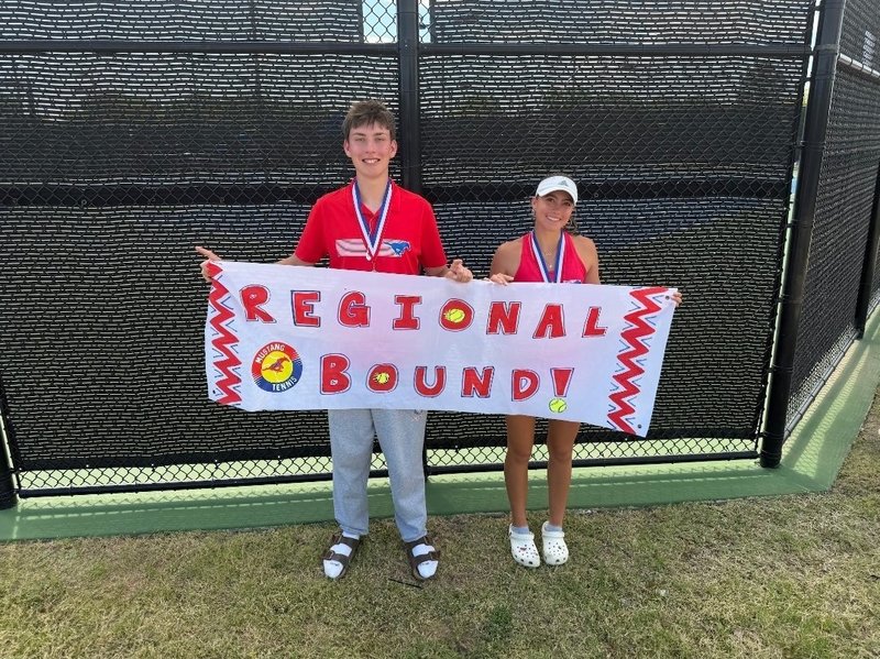 GHS Mixed Doubles Partners Celebrating Regional Qualification