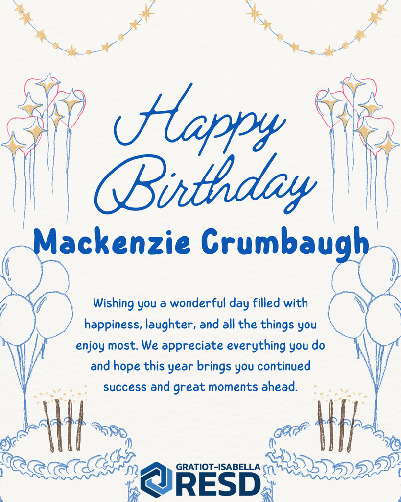 Birthday Card to Mackenzie Crumbaugh