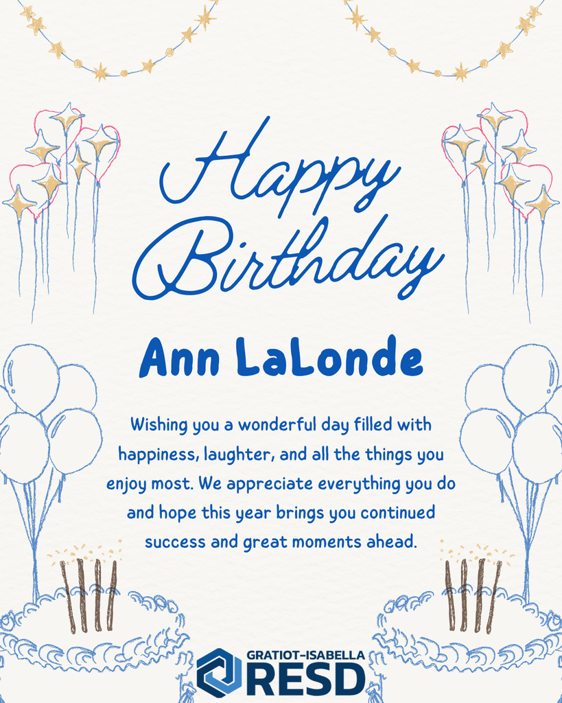 Birthday Card to Ann LaLonde
