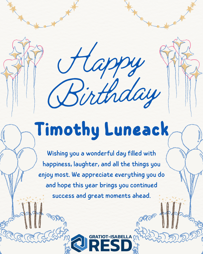 Birthday Card to Timothy Luneack