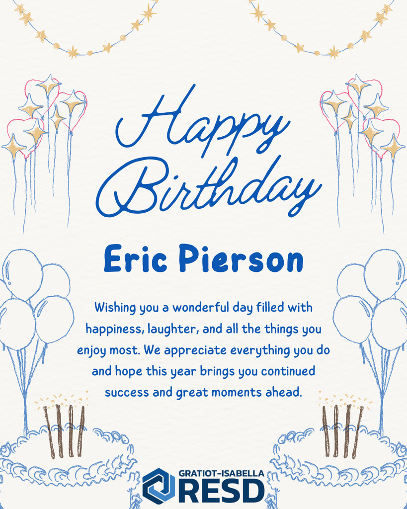 Birthday Card to Eric Pierson