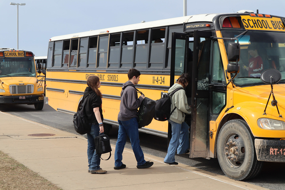 Students loading on the bus