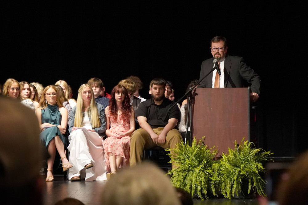 Mr. Gravette Presents at Scholarship Night