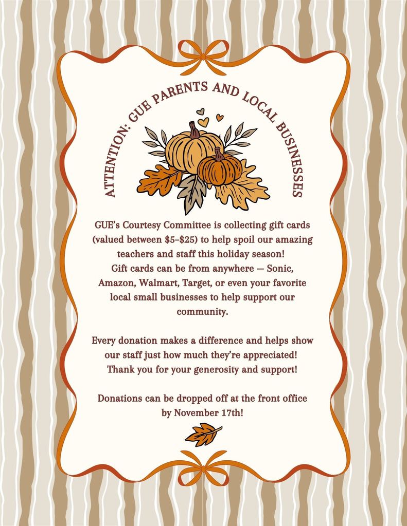Gift card announcement graphic