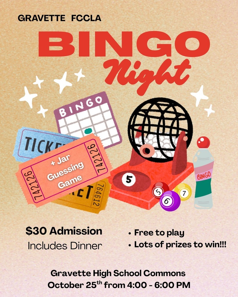 Gravette FCCLA Bingo Night Flyer