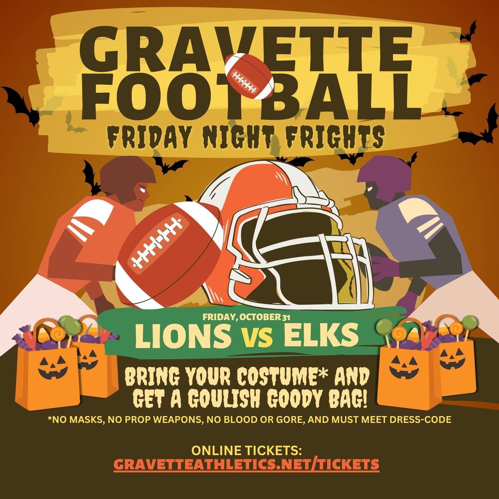 Gravette Football Friday Night Frights Graphic
