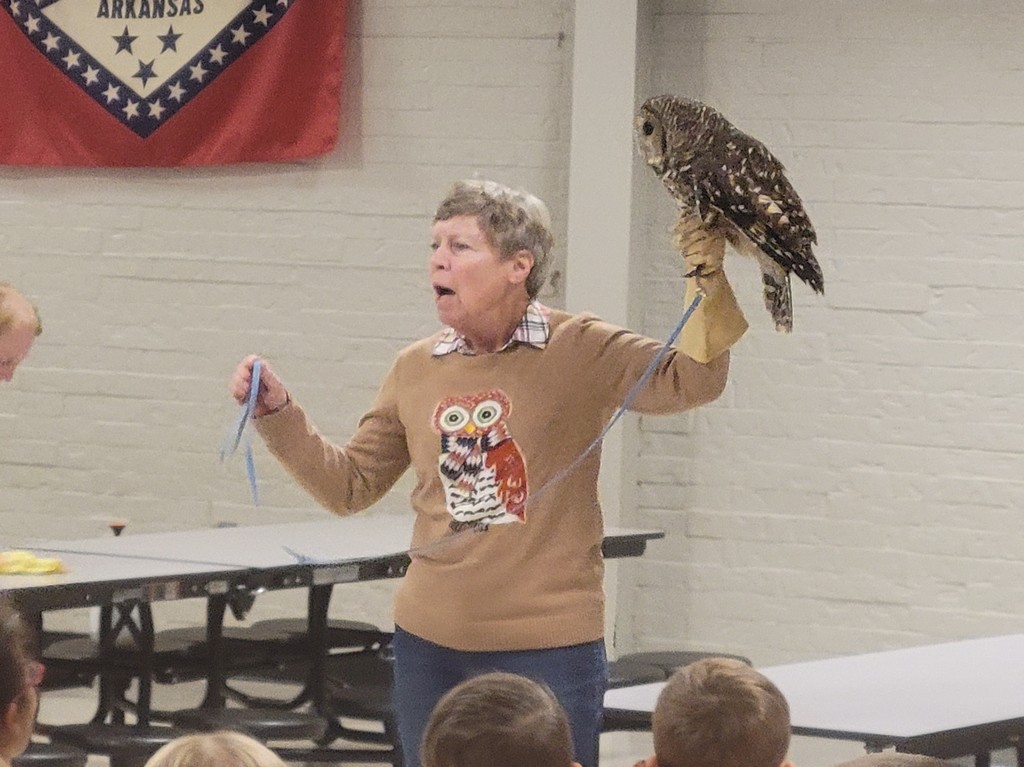 Special Guest Photo - Lynn Sciumbato from Morning Star Wildlife Rehabilitation Center and a beautiful Barred Owl named Sydney