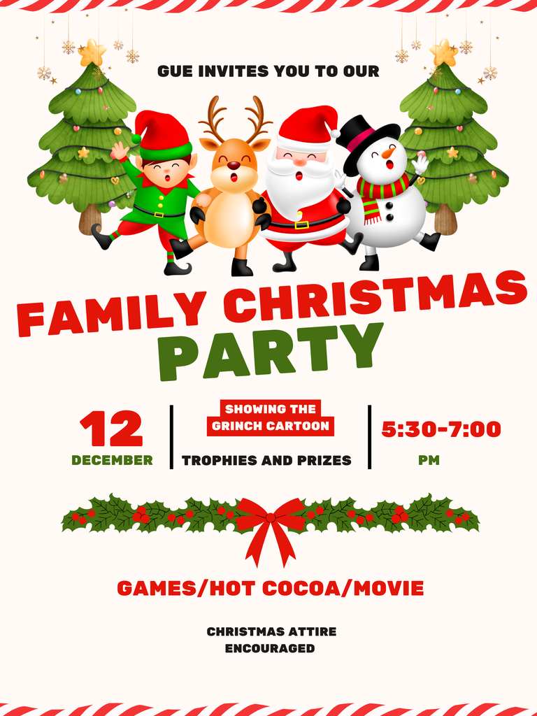 Family Christmas Party Flyer