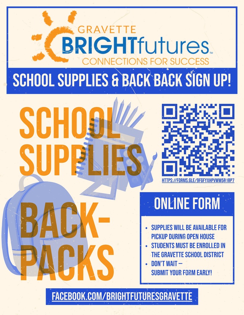 School Supplies and Back Pack Sign-up