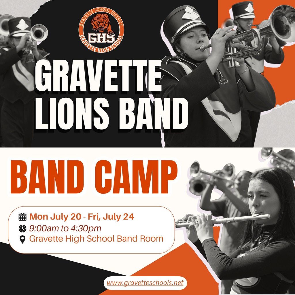 Gravette Lions Band Camp Graphic